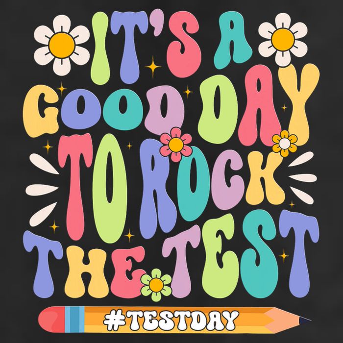 ItS A Good Day To Rock The Test Groovy Testing Motivation Adult Drive Performance Visor