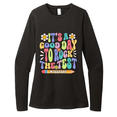 ItS A Good Day To Rock The Test Groovy Testing Motivation Womens CVC Long Sleeve Shirt