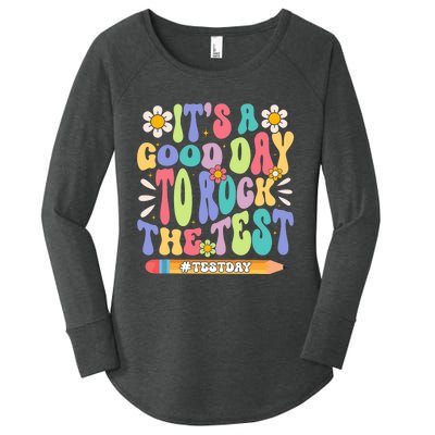 ItS A Good Day To Rock The Test Groovy Testing Motivation Women's Perfect Tri Tunic Long Sleeve Shirt