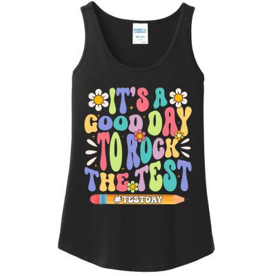 ItS A Good Day To Rock The Test Groovy Testing Motivation Ladies Essential Tank