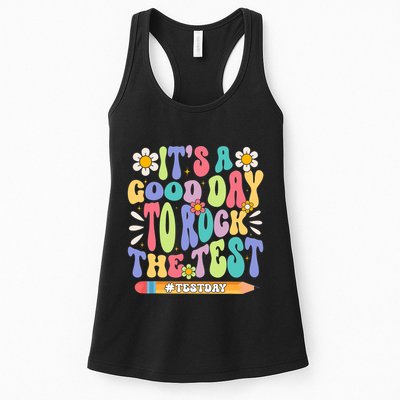 ItS A Good Day To Rock The Test Groovy Testing Motivation Womens Tank Top