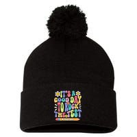 ItS A Good Day To Rock The Test Groovy Testing Motivation Pom Pom 12in Knit Beanie