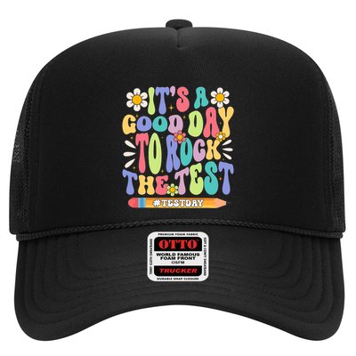 ItS A Good Day To Rock The Test Groovy Testing Motivation Trucker Hat