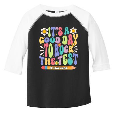 ItS A Good Day To Rock The Test Groovy Testing Motivation Toddler Fine Jersey T-Shirt