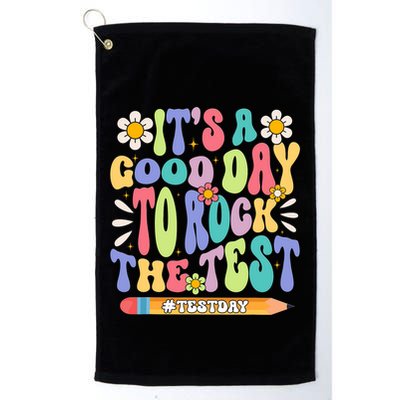 ItS A Good Day To Rock The Test Groovy Testing Motivation Golf Towel