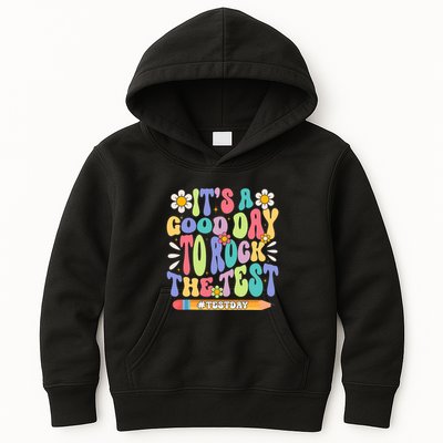 ItS A Good Day To Rock The Test Groovy Testing Motivation Kids Hoodie