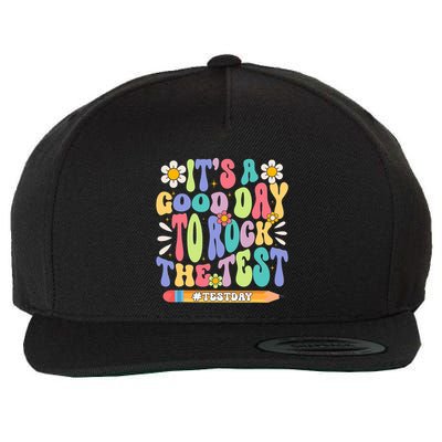 ItS A Good Day To Rock The Test Groovy Testing Motivation Wool Snapback Cap
