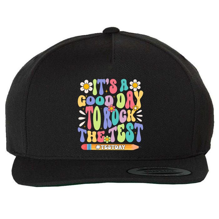 ItS A Good Day To Rock The Test Groovy Testing Motivation Wool Snapback Cap