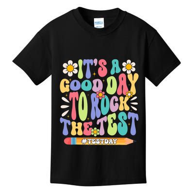 ItS A Good Day To Rock The Test Groovy Testing Motivation Kids T-Shirt