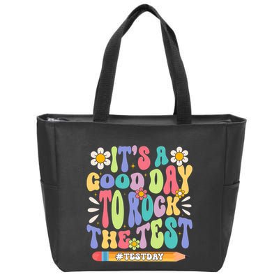 ItS A Good Day To Rock The Test Groovy Testing Motivation Zip Tote Bag