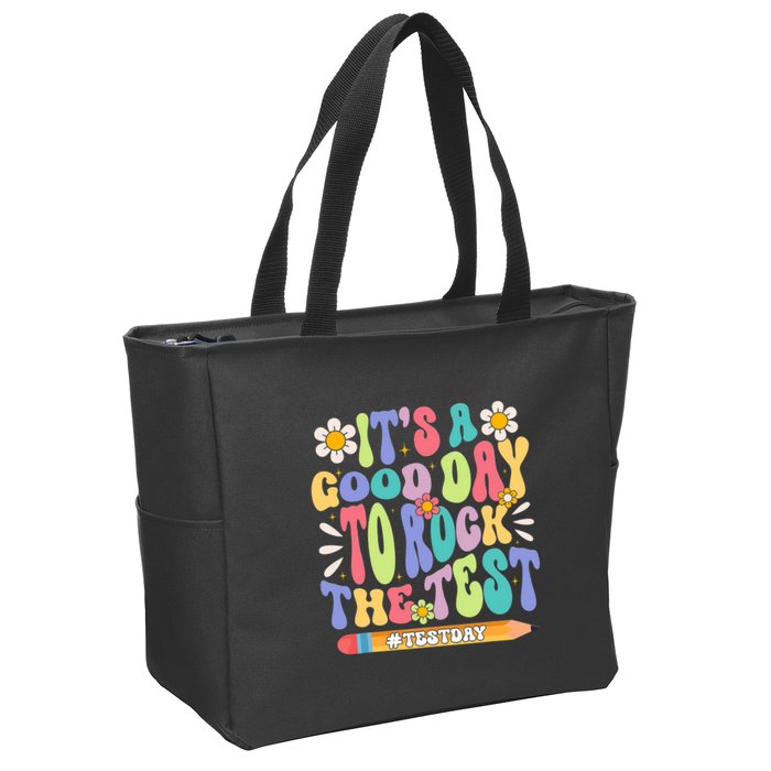 ItS A Good Day To Rock The Test Groovy Testing Motivation Zip Tote Bag