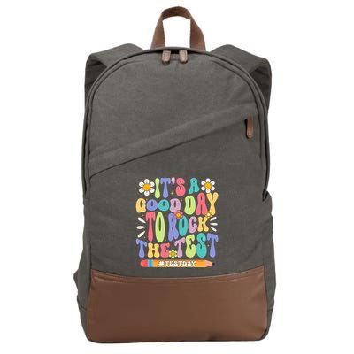 ItS A Good Day To Rock The Test Groovy Testing Motivation Cotton Canvas Backpack