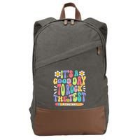 ItS A Good Day To Rock The Test Groovy Testing Motivation Cotton Canvas Backpack