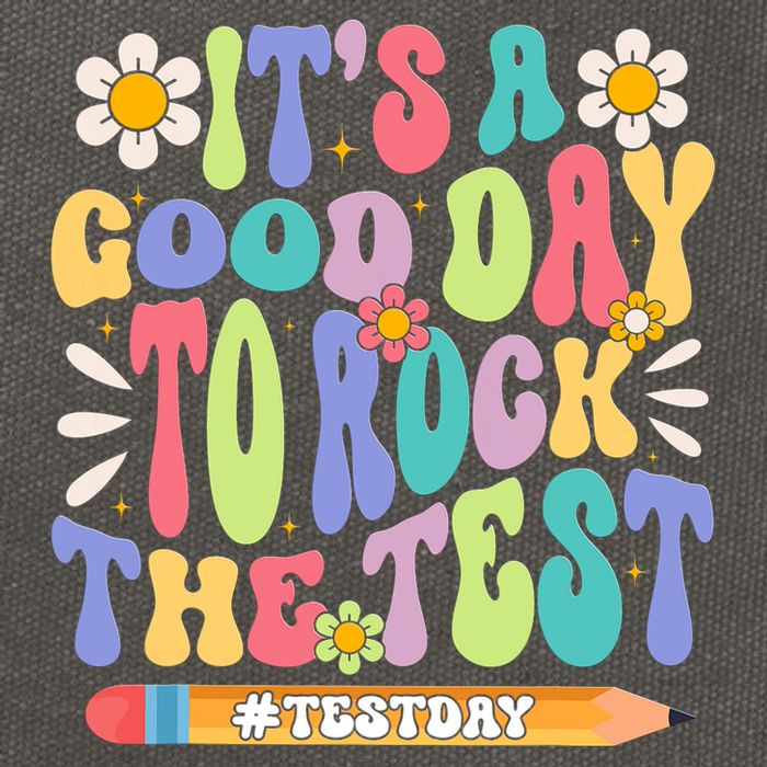 ItS A Good Day To Rock The Test Groovy Testing Motivation Cotton Canvas Backpack