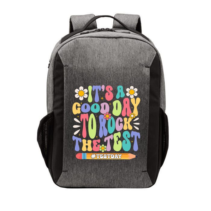 ItS A Good Day To Rock The Test Groovy Testing Motivation Vector Backpack