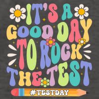 ItS A Good Day To Rock The Test Groovy Testing Motivation Vector Backpack