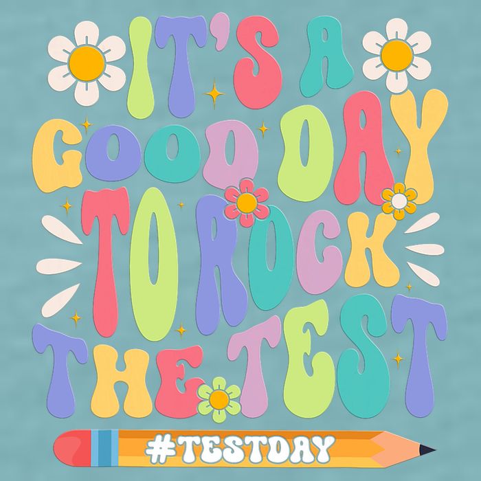 ItS A Good Day To Rock The Test Groovy Testing Motivation Sueded Cloud Jersey T-Shirt