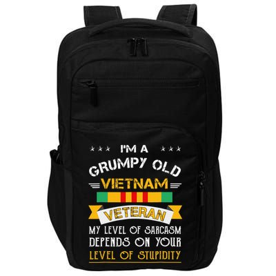 Im A Grumpy Old Vietnam Veteran Impact Tech Backpack