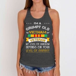 Im A Grumpy Old Vietnam Veteran Women's Knotted Racerback Tank