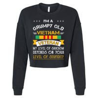 Im A Grumpy Old Vietnam Veteran Cropped Pullover Crew