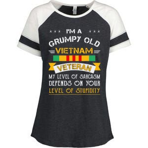 Im A Grumpy Old Vietnam Veteran Enza Ladies Jersey Colorblock Tee