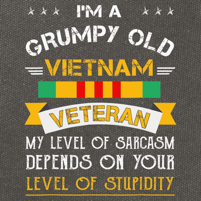 Im A Grumpy Old Vietnam Veteran Cotton Canvas Backpack