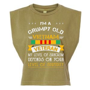 Im A Grumpy Old Vietnam Veteran Garment-Dyed Women's Muscle Tee