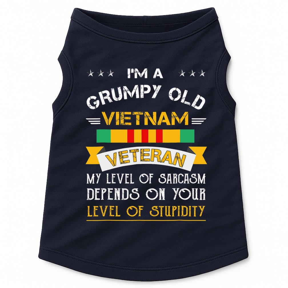 Im A Grumpy Old Vietnam Veteran Doggie Tank