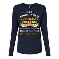 Im A Grumpy Old Vietnam Veteran Womens Cotton Relaxed Long Sleeve T-Shirt