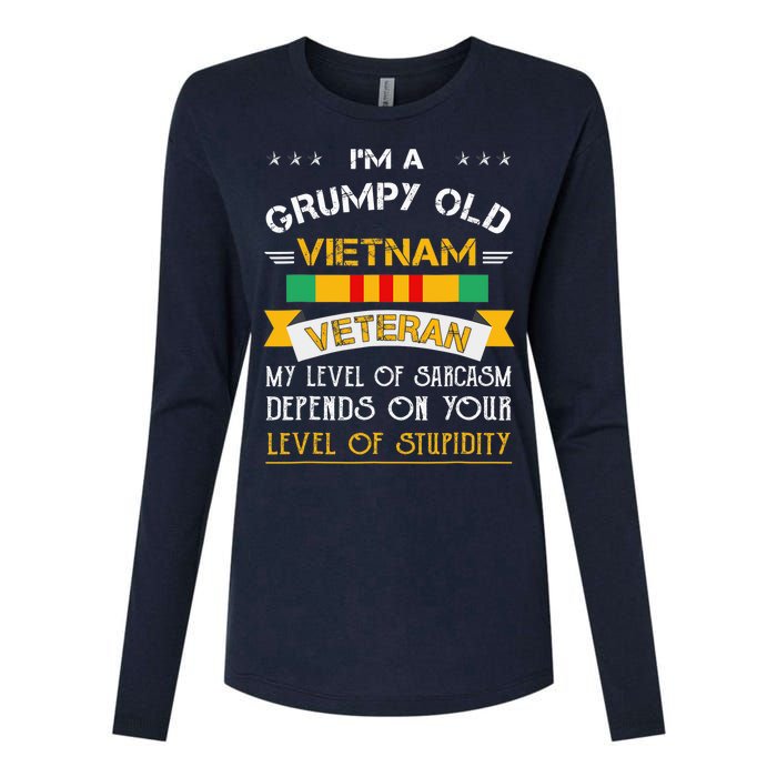 Im A Grumpy Old Vietnam Veteran Womens Cotton Relaxed Long Sleeve T-Shirt