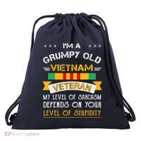 Im A Grumpy Old Vietnam Veteran Drawstring Bag