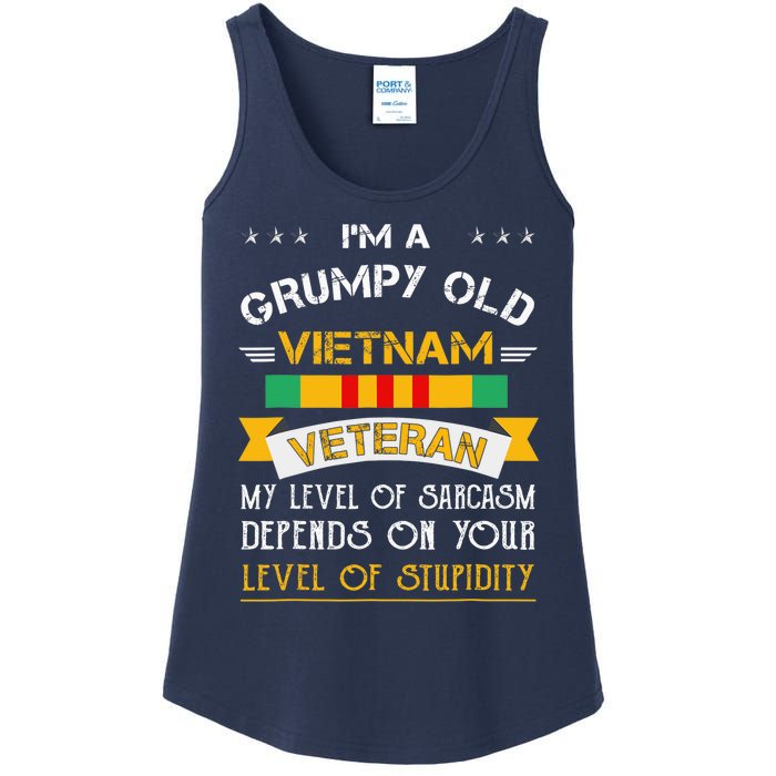 Im A Grumpy Old Vietnam Veteran Ladies Essential Tank