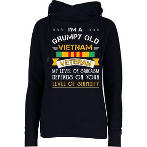 Im A Grumpy Old Vietnam Veteran Womens Funnel Neck Pullover Hood