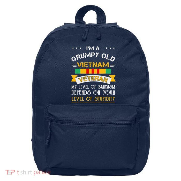 Im A Grumpy Old Vietnam Veteran 16 in Basic Backpack