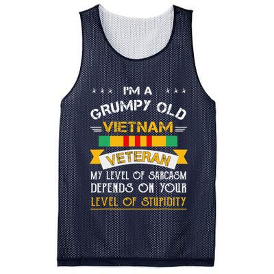 Im A Grumpy Old Vietnam Veteran Mesh Reversible Basketball Jersey Tank