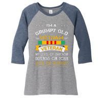 Im A Grumpy Old Vietnam Veteran Women's Tri-Blend 3/4-Sleeve Raglan Shirt