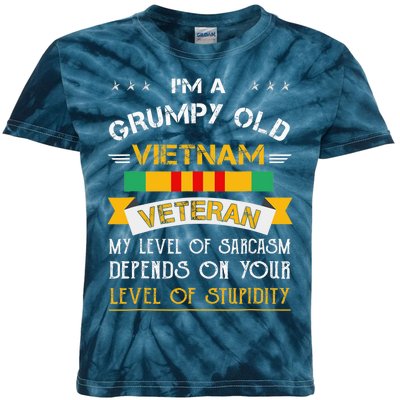 Im A Grumpy Old Vietnam Veteran Kids Tie-Dye T-Shirt