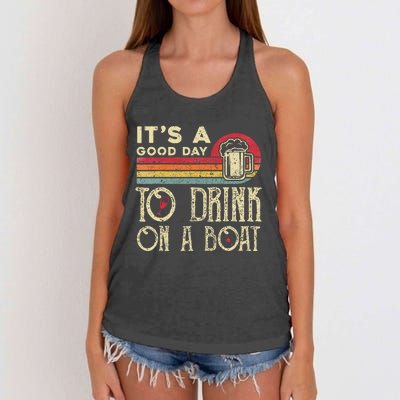 Its A Good Day To Drink On A Boat Women's Knotted Racerback Tank