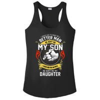 I Asked God To Make Me A Better Man He Sent Me My Son Ladies PosiCharge Competitor Racerback Tank