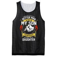 I Asked God To Make Me A Better Man He Sent Me My Son Mesh Reversible Basketball Jersey Tank