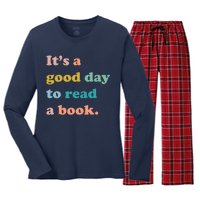 It's A Good Day To Read A Book Women's Long Sleeve Flannel Pajama Set 