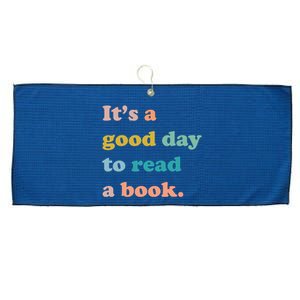 It's A Good Day To Read A Book Large Microfiber Waffle Golf Towel