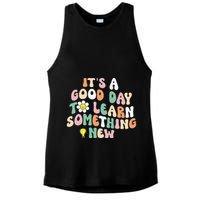 It's A Good Day To Learn Something New Retro Back To School Ladies PosiCharge Tri-Blend Wicking Tank