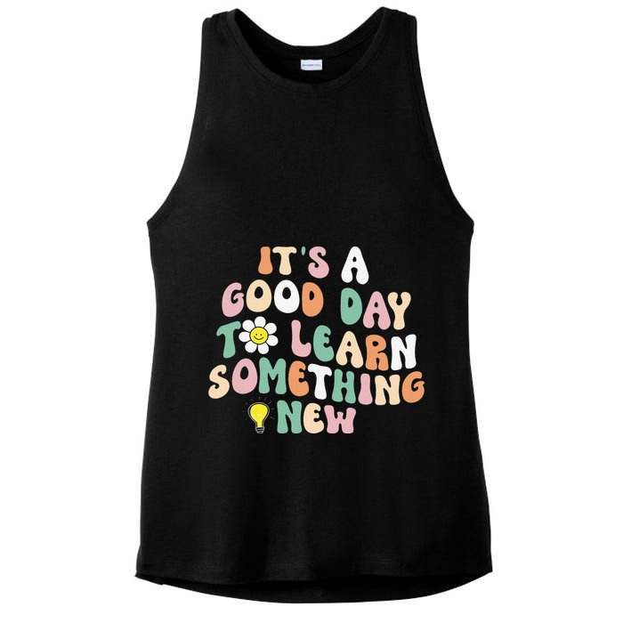It's A Good Day To Learn Something New Retro Back To School Ladies PosiCharge Tri-Blend Wicking Tank