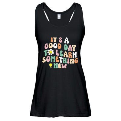 It's A Good Day To Learn Something New Retro Back To School Ladies Essential Flowy Tank