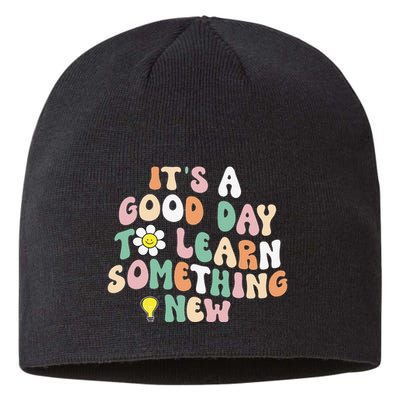 It's A Good Day To Learn Something New Retro Back To School Sustainable Beanie