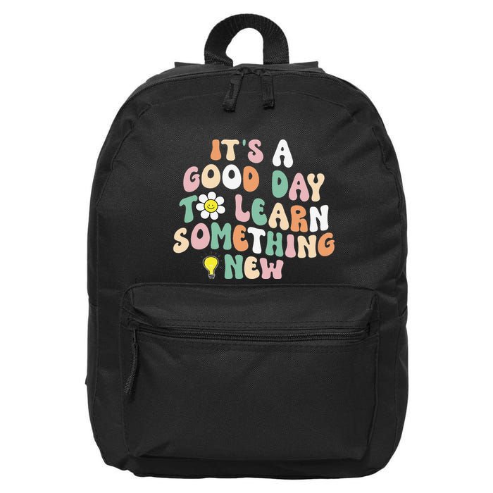 It's A Good Day To Learn Something New Retro Back To School 16 in Basic Backpack