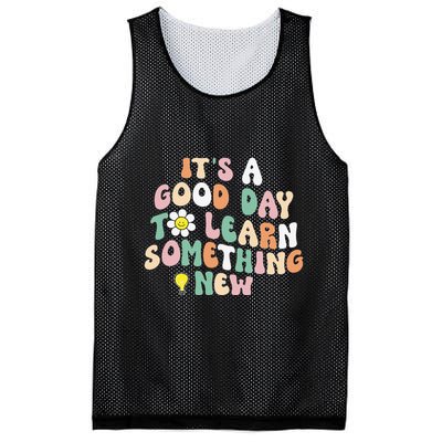 It's A Good Day To Learn Something New Retro Back To School Mesh Reversible Basketball Jersey Tank