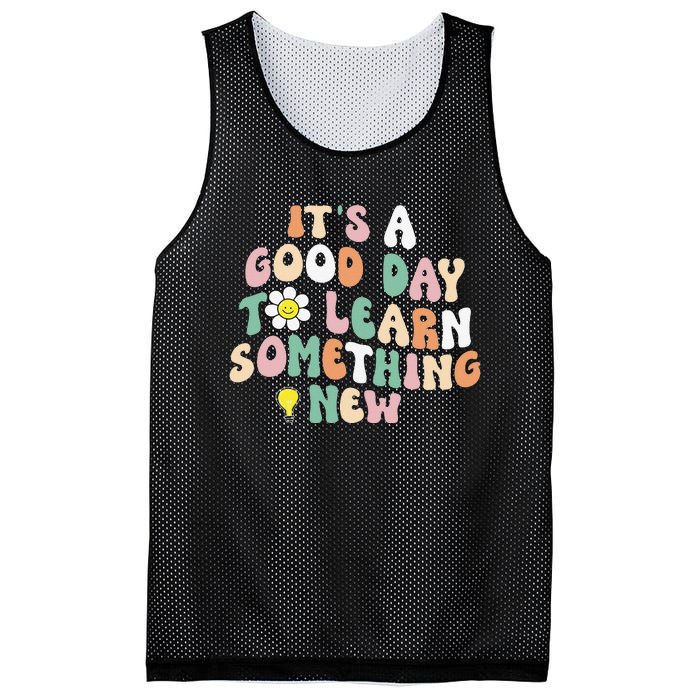 It's A Good Day To Learn Something New Retro Back To School Mesh Reversible Basketball Jersey Tank