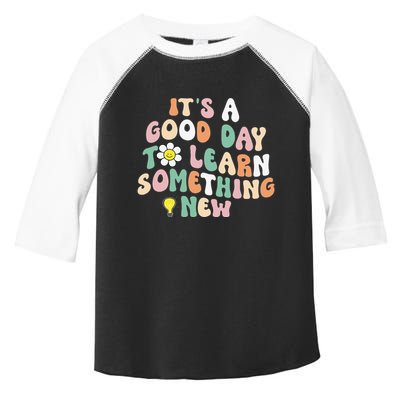 It's A Good Day To Learn Something New Retro Back To School Toddler Fine Jersey T-Shirt